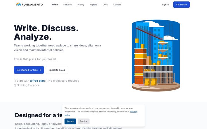 Screenshot of fundamento.it