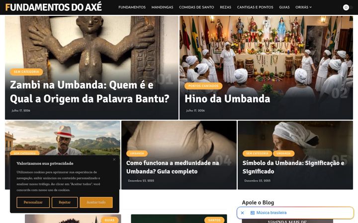 Snimka zaslona za fundamentosdoaxe.com.br