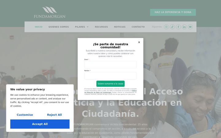 Screenshot of fundamorgan.org