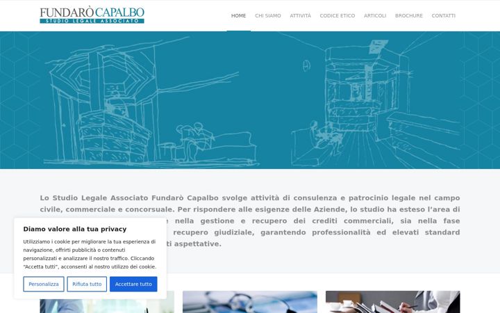 Screenshot of fundarocapalbo.it