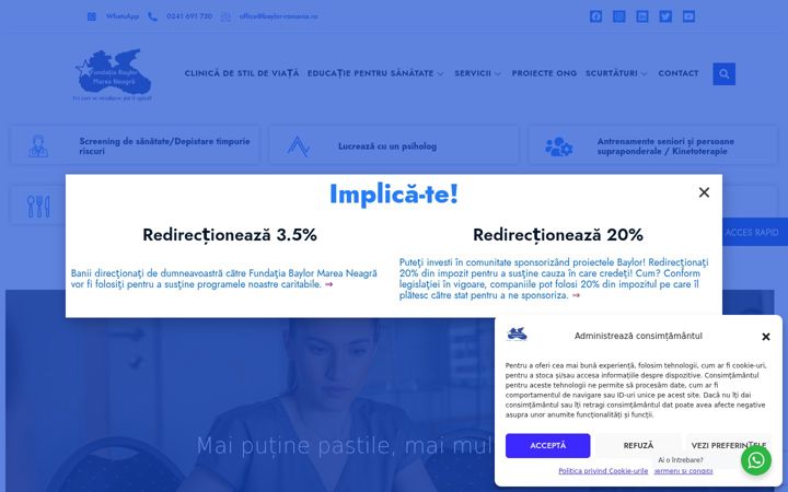 Screenshot of fundatiabaylor.ro