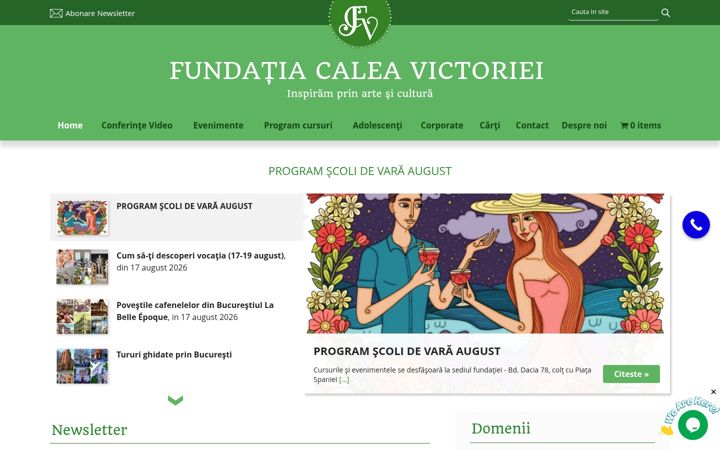 Screenshot of fundatiacaleavictoriei.ro