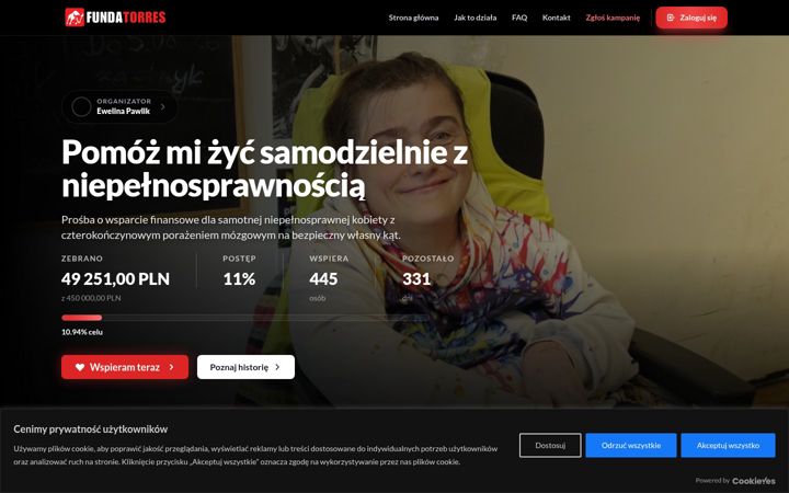 Screenshot of fundatorres.pl