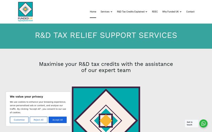 Screenshot of fundeduk.com