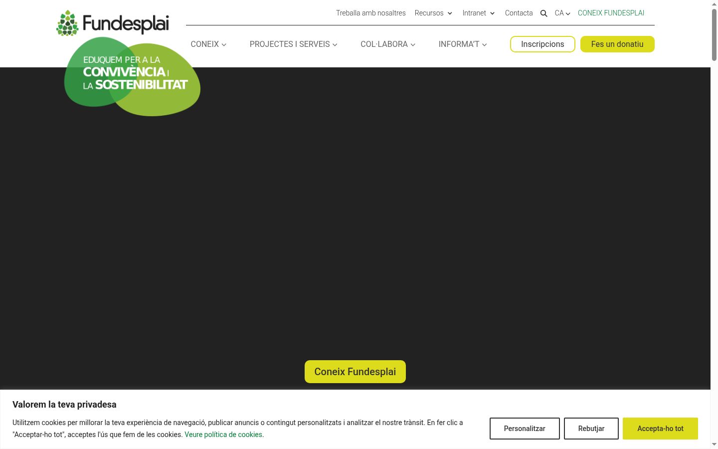 Screenshot des Einwilligungsbanners vor jeglicher Interaktion