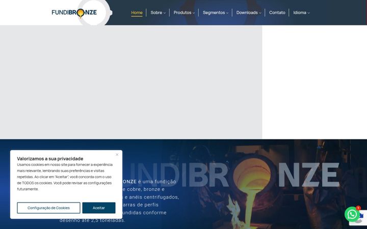 Kuvakaappaus sivustosta fundibronze.com.br