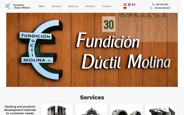 Screenshot of fundicionductilmolina.com