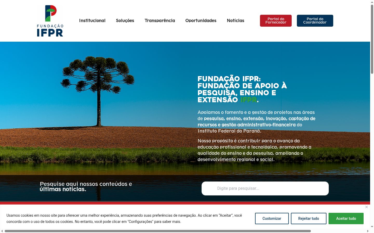 Captura de pantalla del banner de consentimiento mostrado antes de cualquier interacción