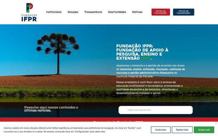 Kuvakaappaus sivustosta fundifpr.org.br