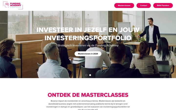 Screenshot of funding.academy
