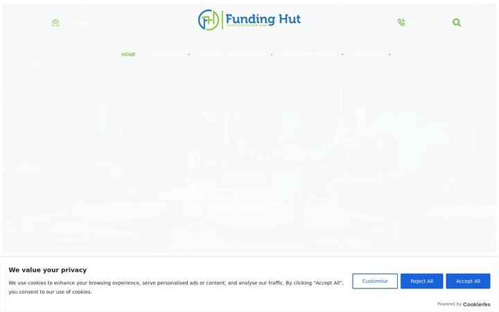 Screenshot van fundinghut.co.uk