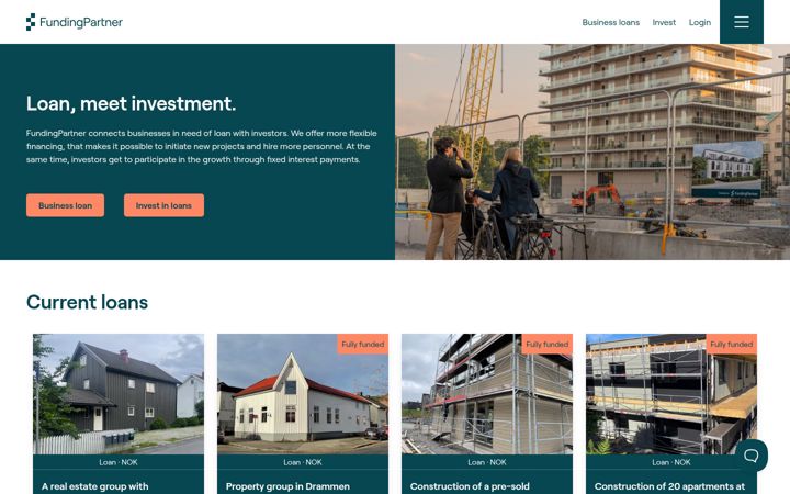 Ekraanipilt saidist fundingpartner.io