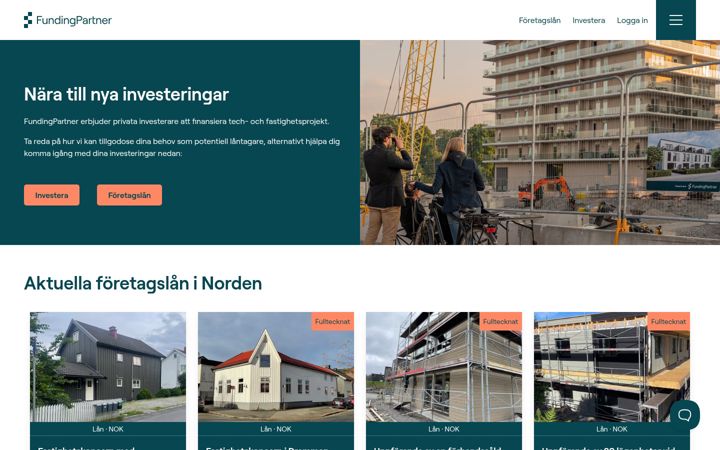 Screenshot of fundingpartner.se