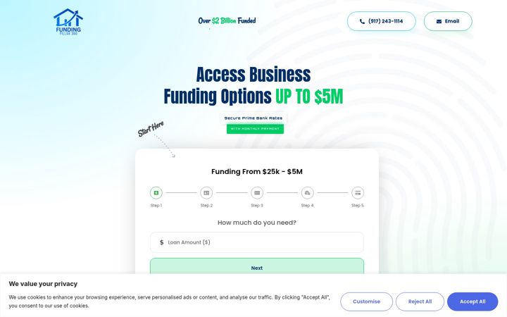 Screenshot of fundingpillar360.com
