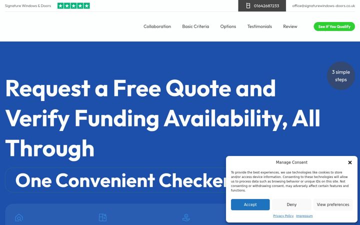 Screenshot van fundingsignaturewindows-doors.co.uk