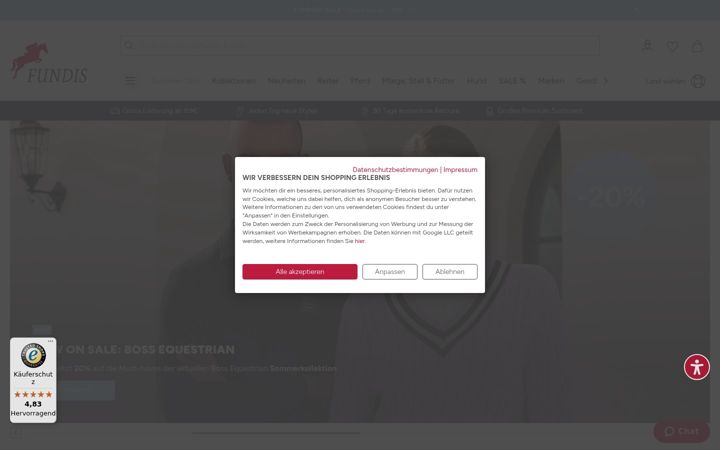 Screenshot of fundis-reitsport.de