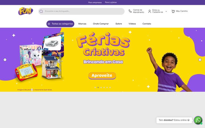Kuvakaappaus sivustosta fundivirtase.com.br