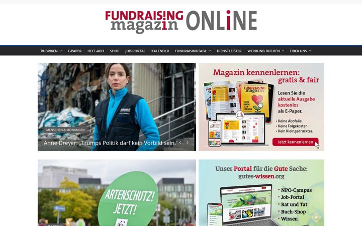 Posnetek zaslona fundraiser-magazin.de