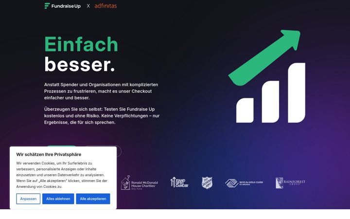 Screenshot of fundraiseup.de