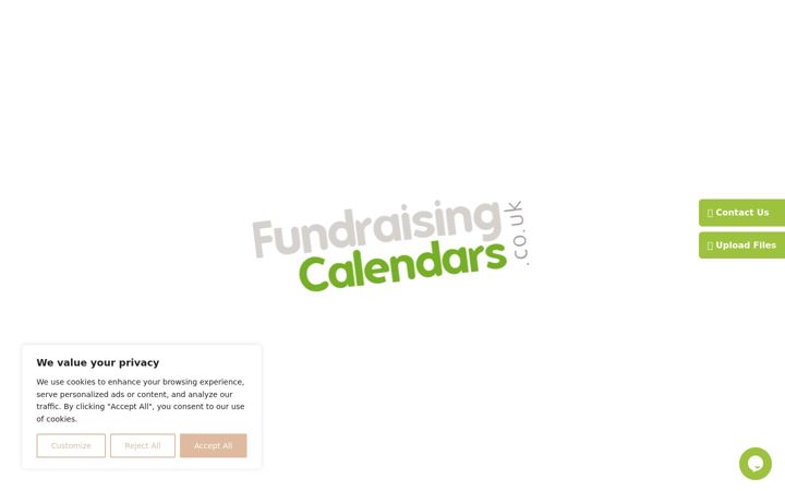 Screenshot van fundraising-calendars.co.uk