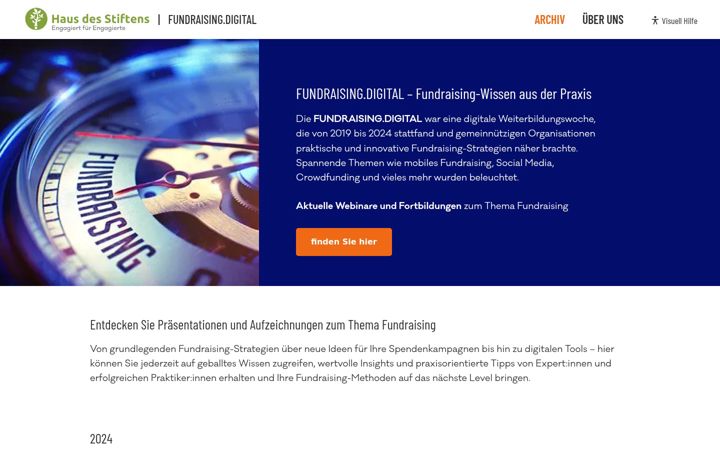 Screenshot of fundraising-digital.org