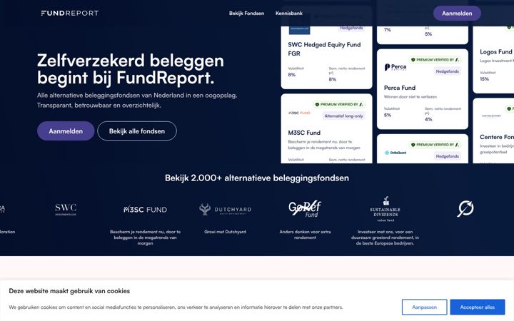 Screenshot of fundreport.nl