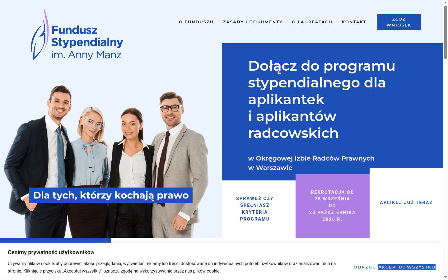 Képernyőkép a bármilyen interakció előtt megjelenő hozzájárulási bannerről
