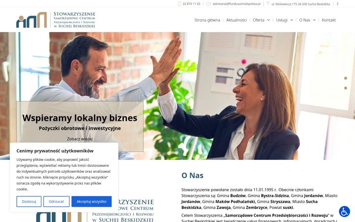 Screenshot of funduszemalopolska.pl
