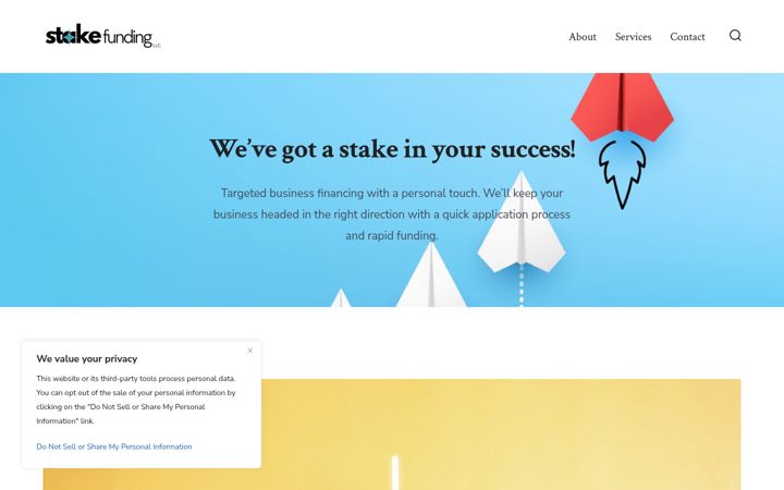 Screenshot of fundwithstake.com