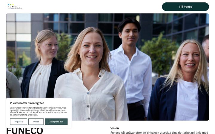 Screenshot of funeco.se