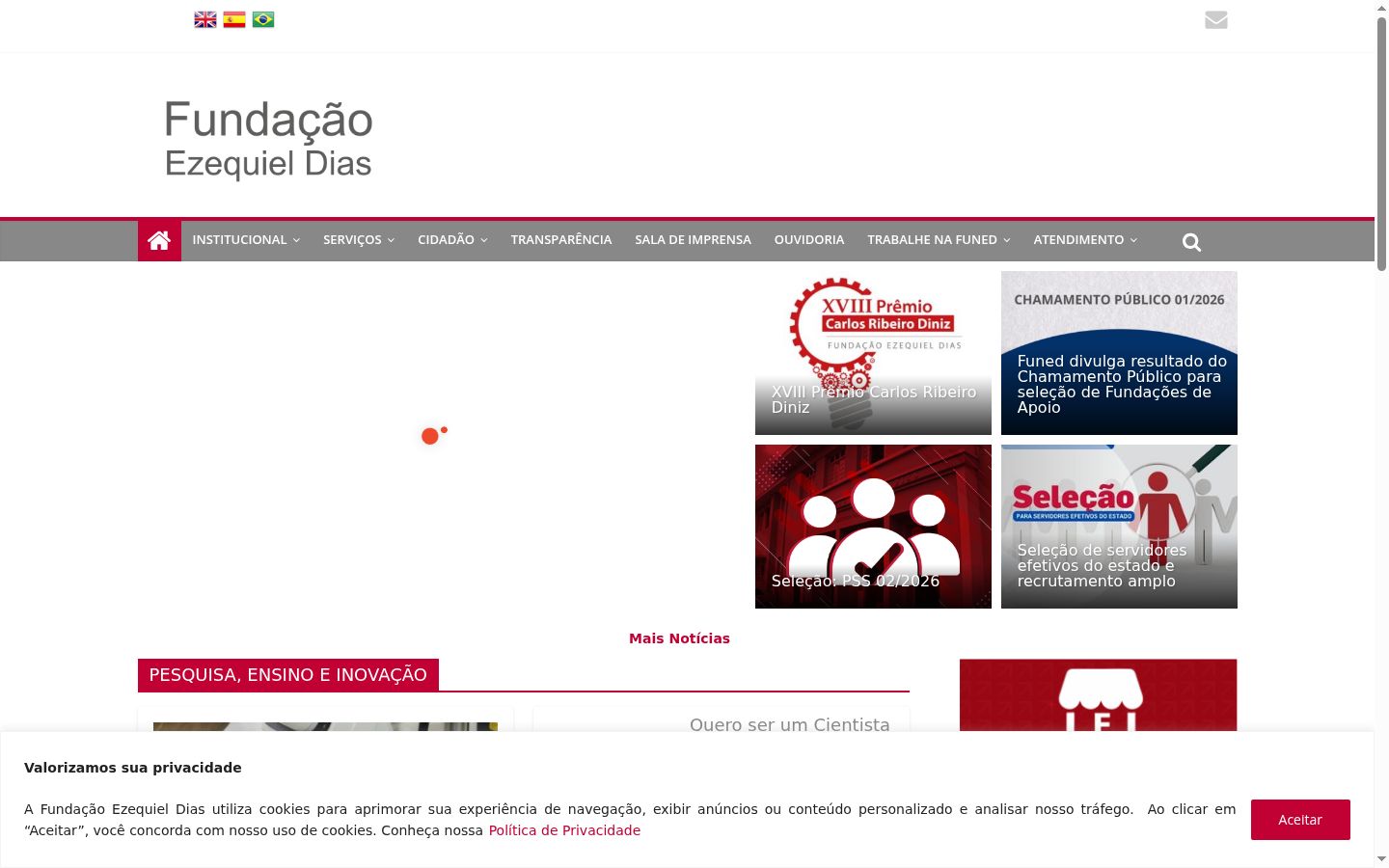 Screenshot of the consent banner shown before any interaction