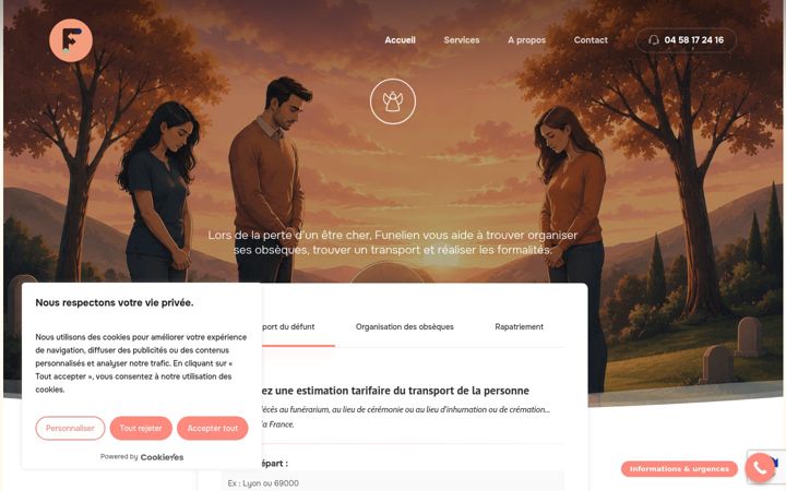 Screenshot of funelien.fr