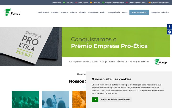 Snimka zaslona za funep.org.br
