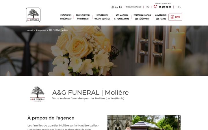 Screenshot του funerailles-goffinet.be
