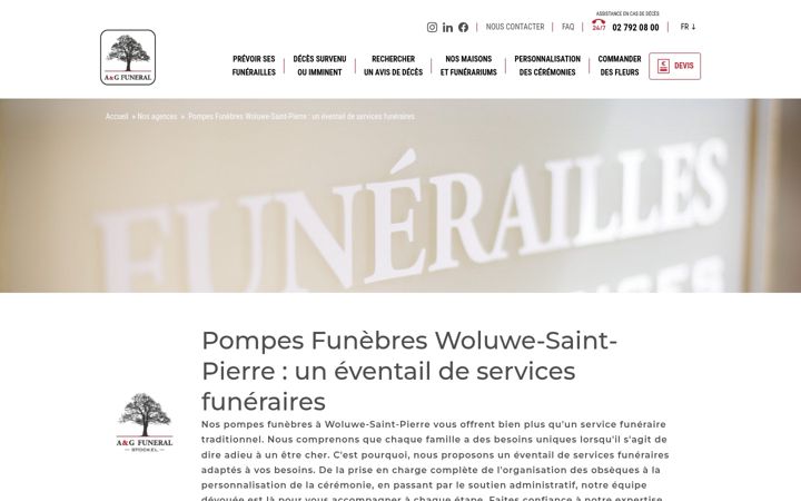 Screenshot of funerailles-stockeloises.com