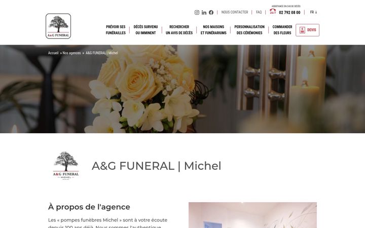 Screenshot του funeraillesmichel.be