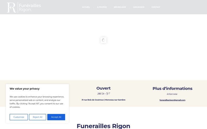 Screenshot του funeraillesrigon.be