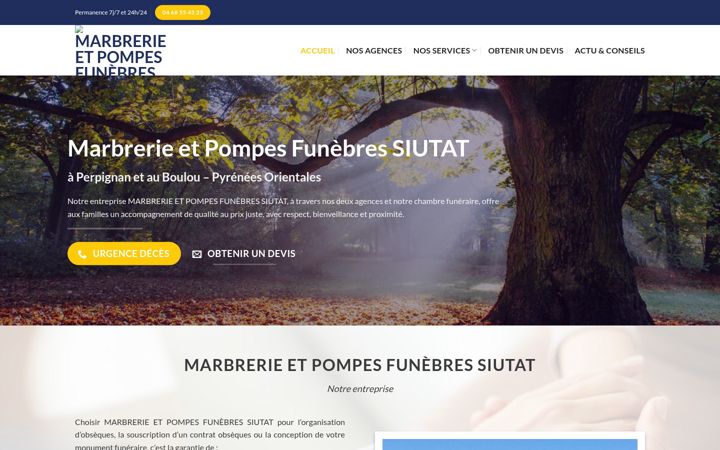 Screenshot of funeraire-siutat.com