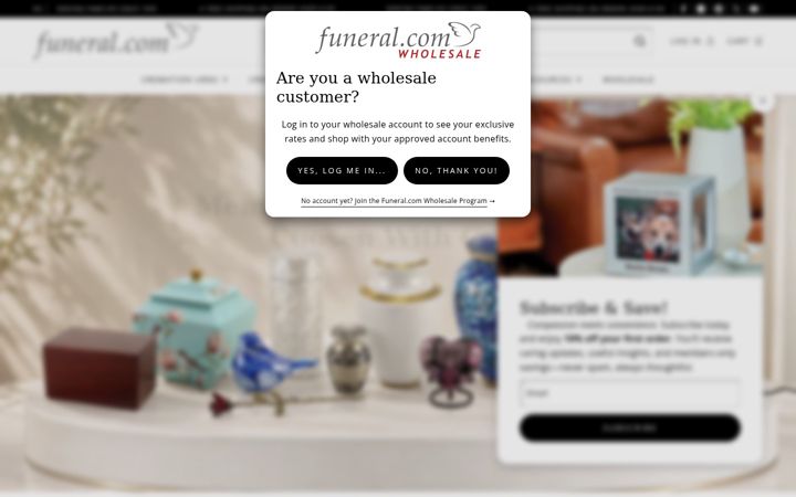 Screenshot of funeral.com