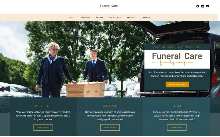 Screenshot of funeralcare.nl