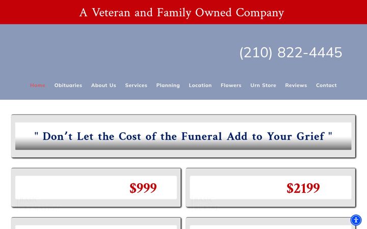 Screenshot of funeralcaringusa.com
