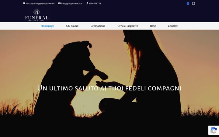 Screenshot of funeraleperanimali.it