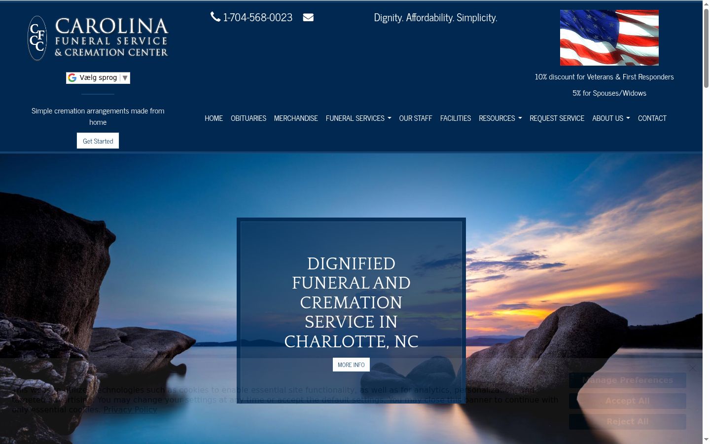 Screenshot of the consent banner shown before any interaction