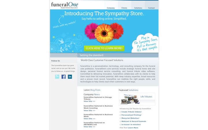 Ekraanipilt saidist funeralone.com