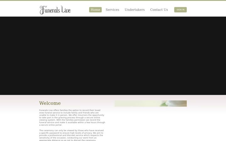 Ekraanipilt saidist funeralslive.ie