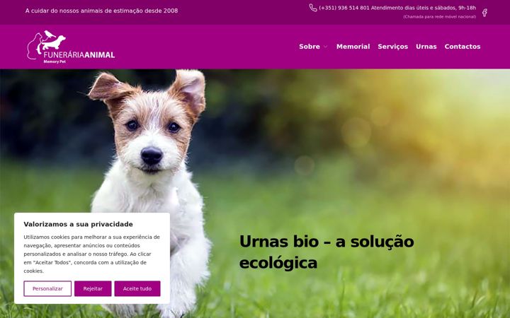 Screenshot of funerariaanimal.com