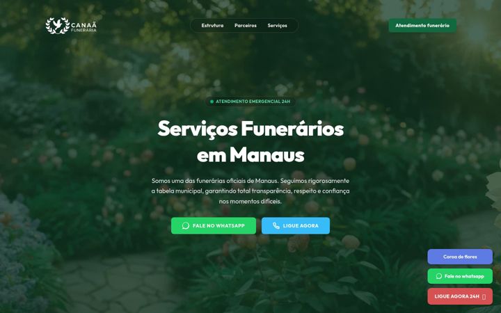 Snimka zaslona za funerariacanaa.com.br