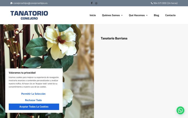 Screenshot of funerariaconejero.es