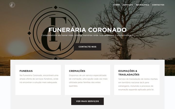 Screenshot of funerariacoronado.pt