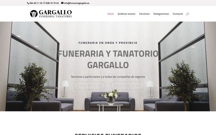 Screenshot of funerariagargallo.es